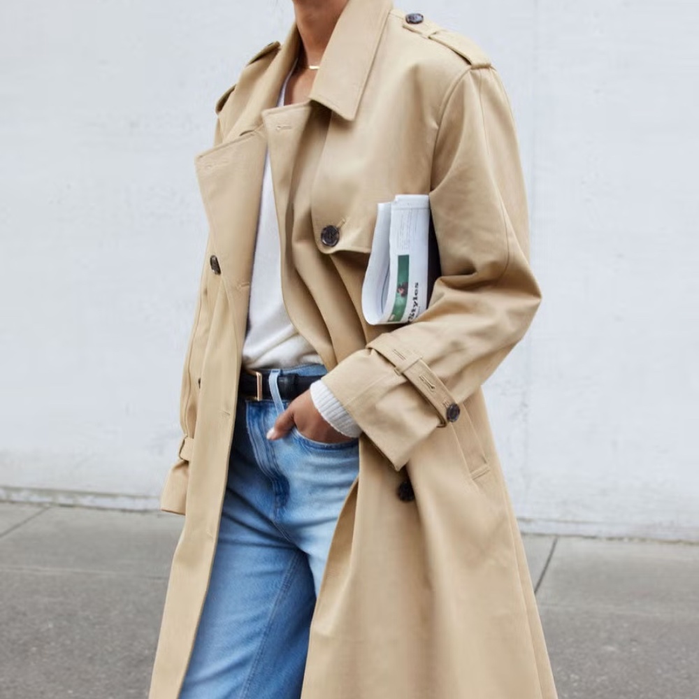 NWT - AYR The Espionage Trench Coat (Biscuit - Size Small)